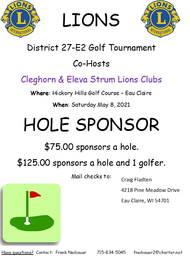 2021 E2 District Golf Hole Sponsor